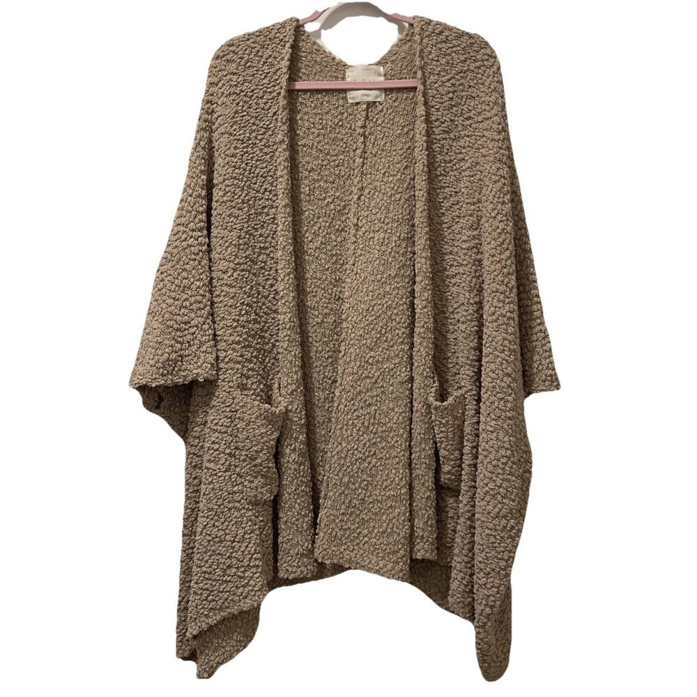 Oversized Cardigan Soft Cozy Fuzzy Boucle Popcorn Knit Chunky‎ Sweater Shawl